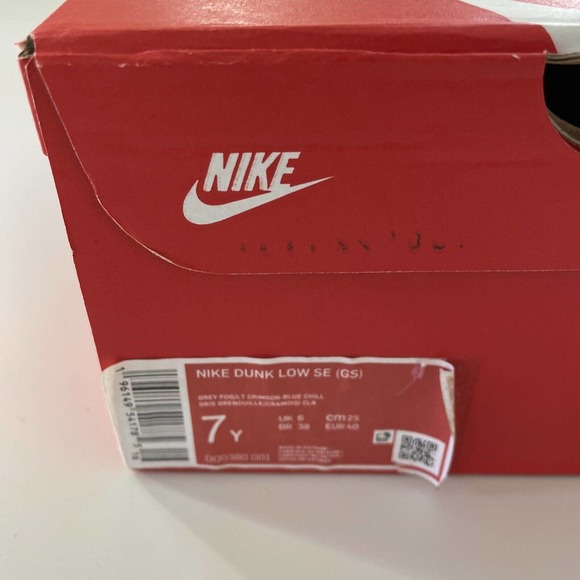 Nike Dunk Low‎ SE Lottery Pack Sneakers Grey Fog Scratch Off Size 7Y With BOX